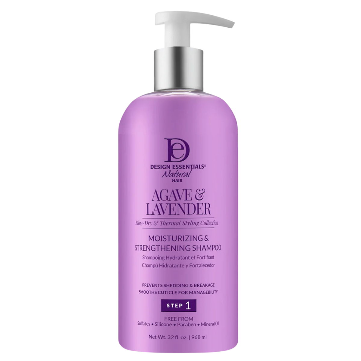 DESIGN ESSENTIALS AGAVE & LAVENDER MOISTURIZING & STRENGTHENING SHAMPOO