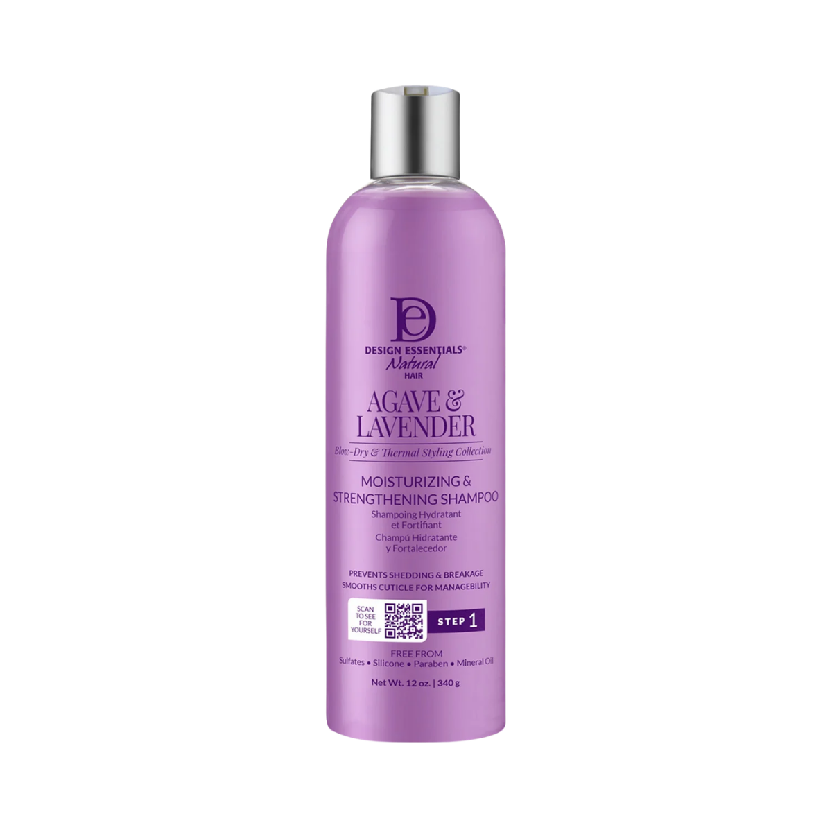 DESIGN ESSENTIALS AGAVE & LAVENDER MOISTURIZING & STRENGTHENING SHAMPOO