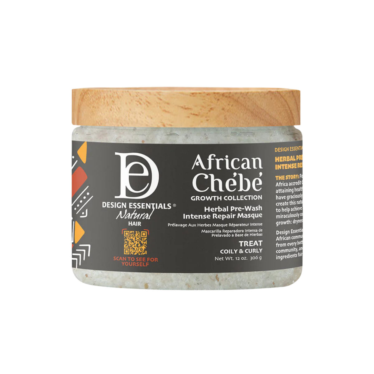 DESIGN ESSENTIALS AFRICAN CHEBE HERBAL PRE-WASH INTENSE REPAIR MASQUE