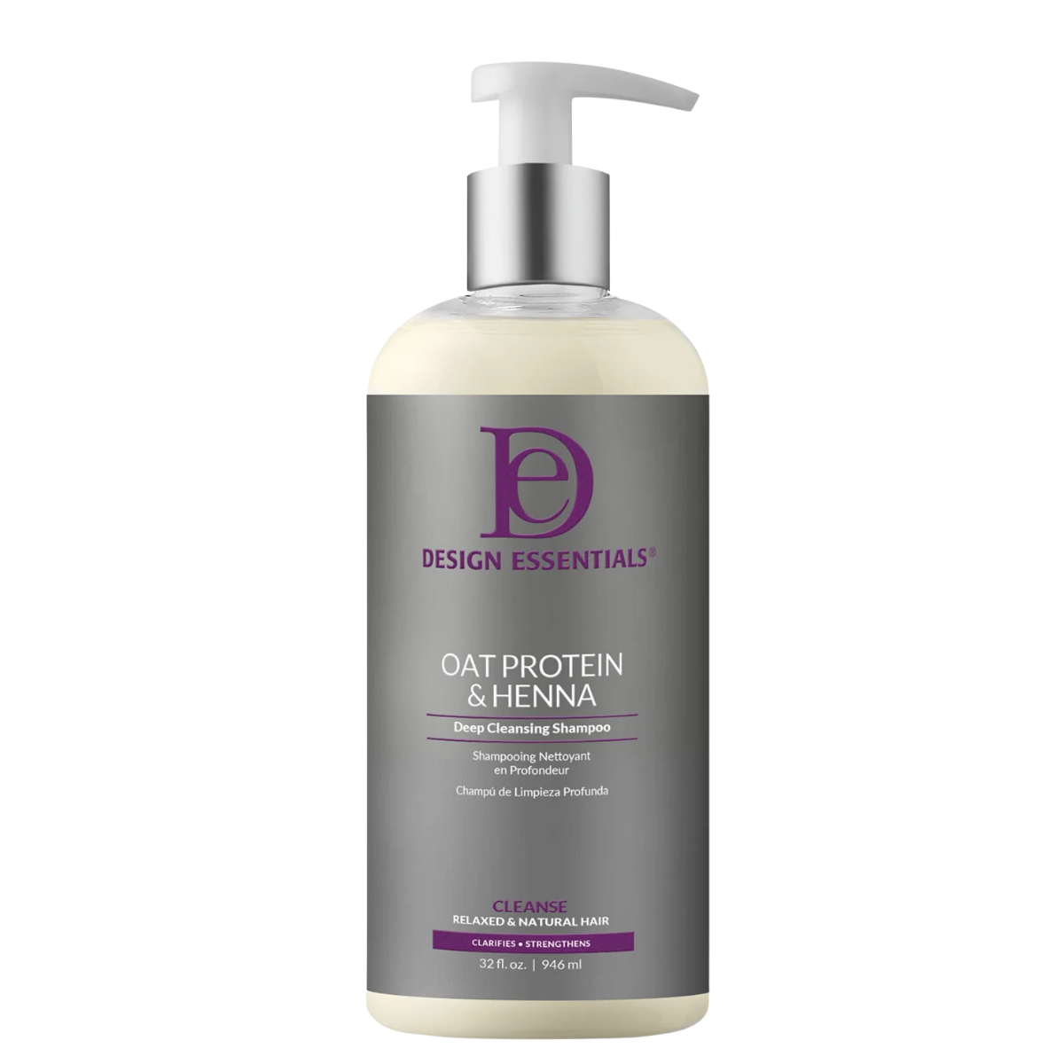DESIGN ESSENTIALS OAT PROTEIN AND HENNA DEEP CLEANSING SHAMPOO