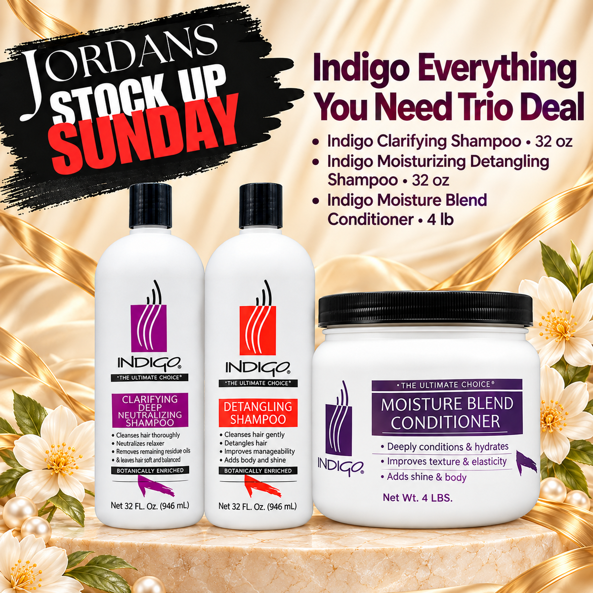 STOCK UP SUNDAY INDIGO EVERYTHING YOU NEED 3PC DEAL