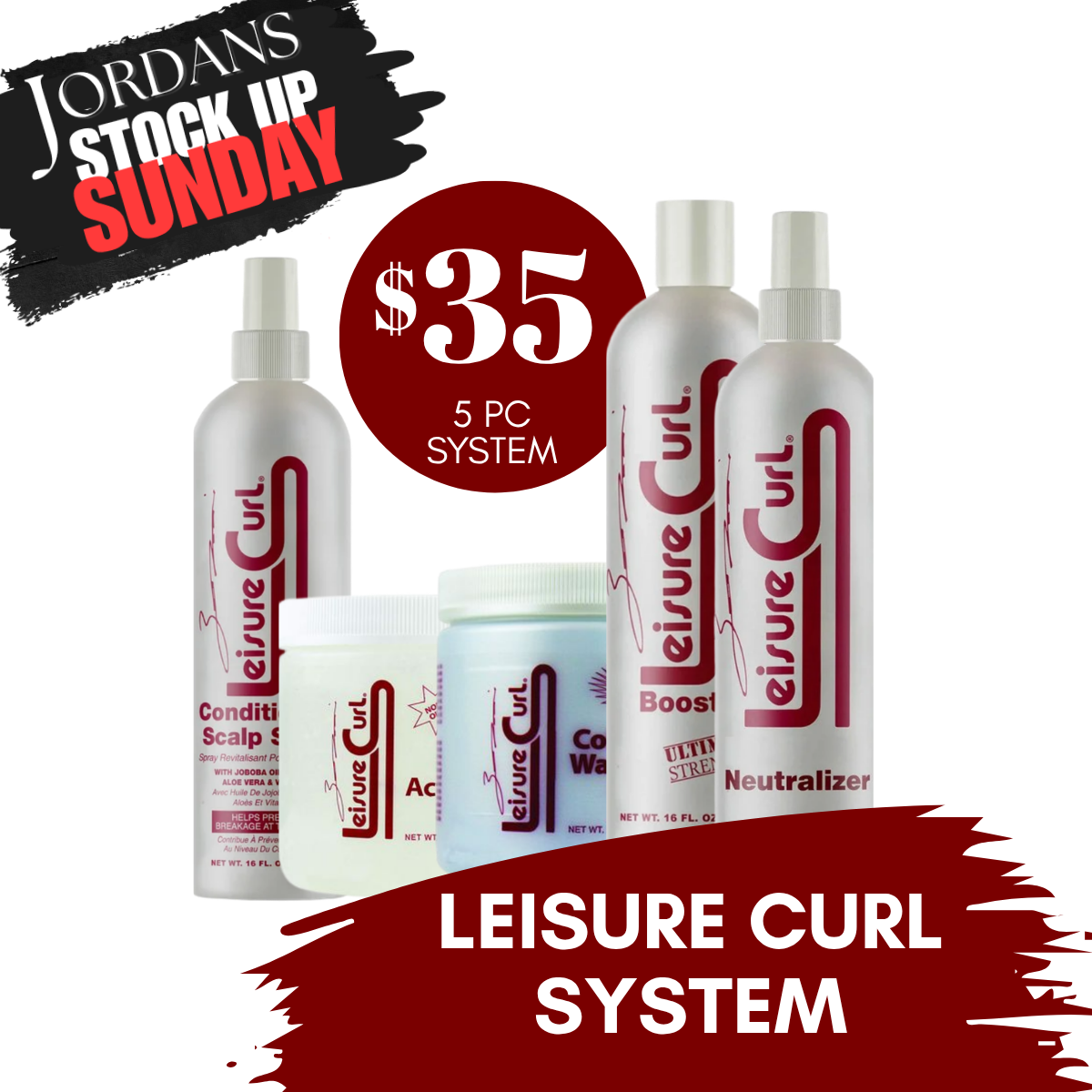 STOCK UP SUNDAY LEISURE CURL 5 PC SYSTEM